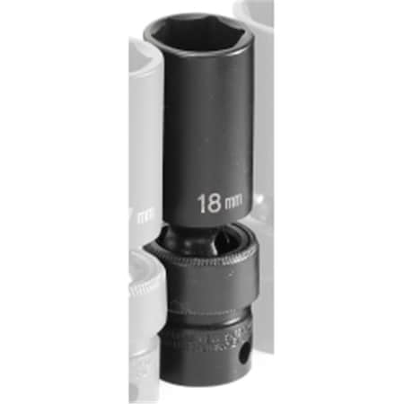 Light House Beauty 38 in. Drive x 18mm Deep Metric Universal Impact Socket LI3543915